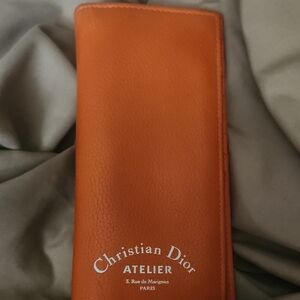 Dior Atelier Orange Leather Wallet